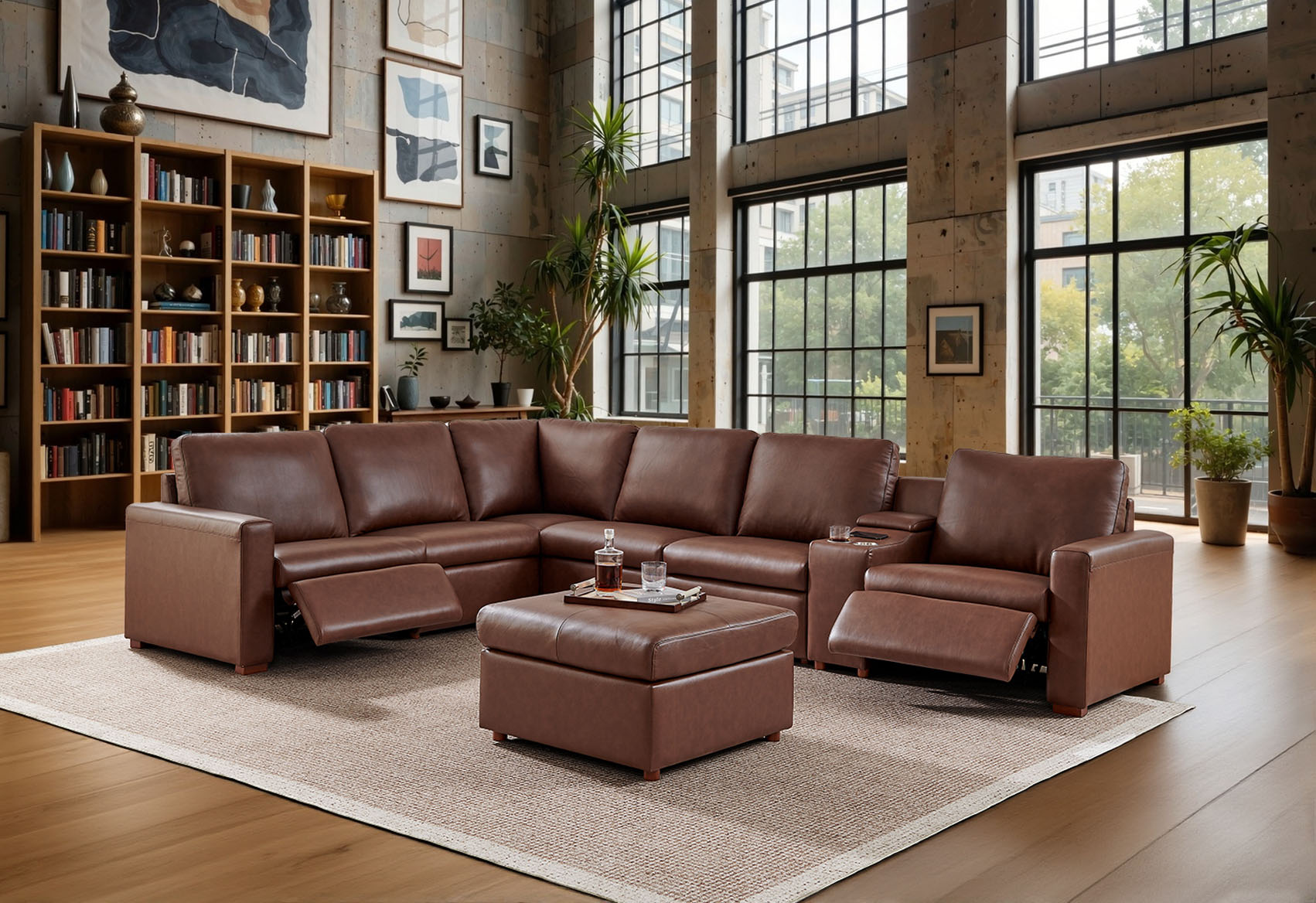 Creating a Cozy Living Room with a Brown Leather Sofa