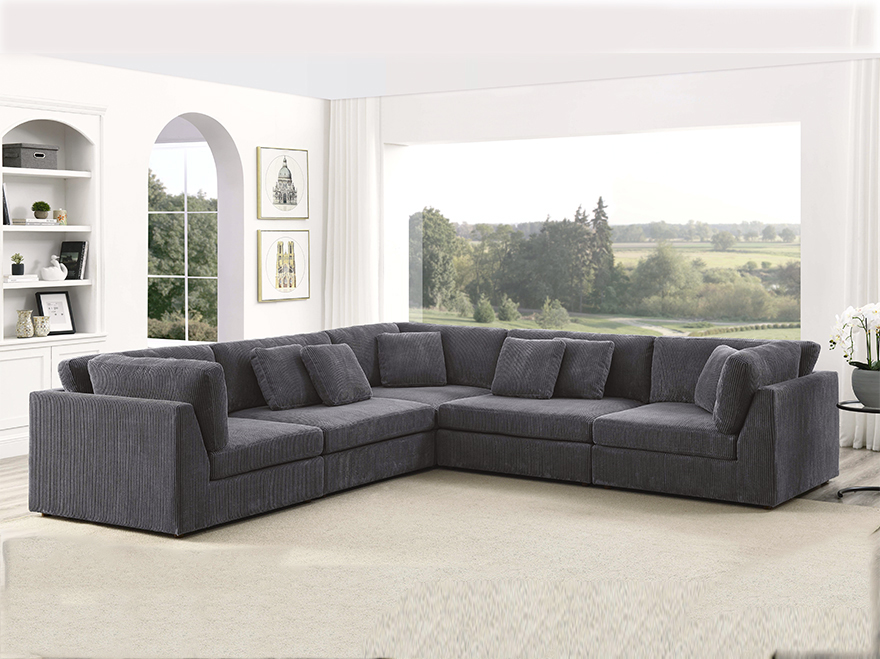 5 Seater Modern Large L Shaped Corner Lounge for Living Room